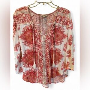 Lucky Brand Western Boho Blouse